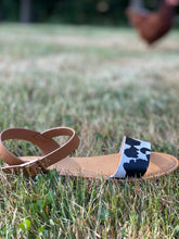 Load image into Gallery viewer, Cow Print Sandal
