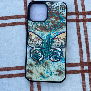 PHONE CASE - 12 Pro Max - Cowhide Desert Butterfly